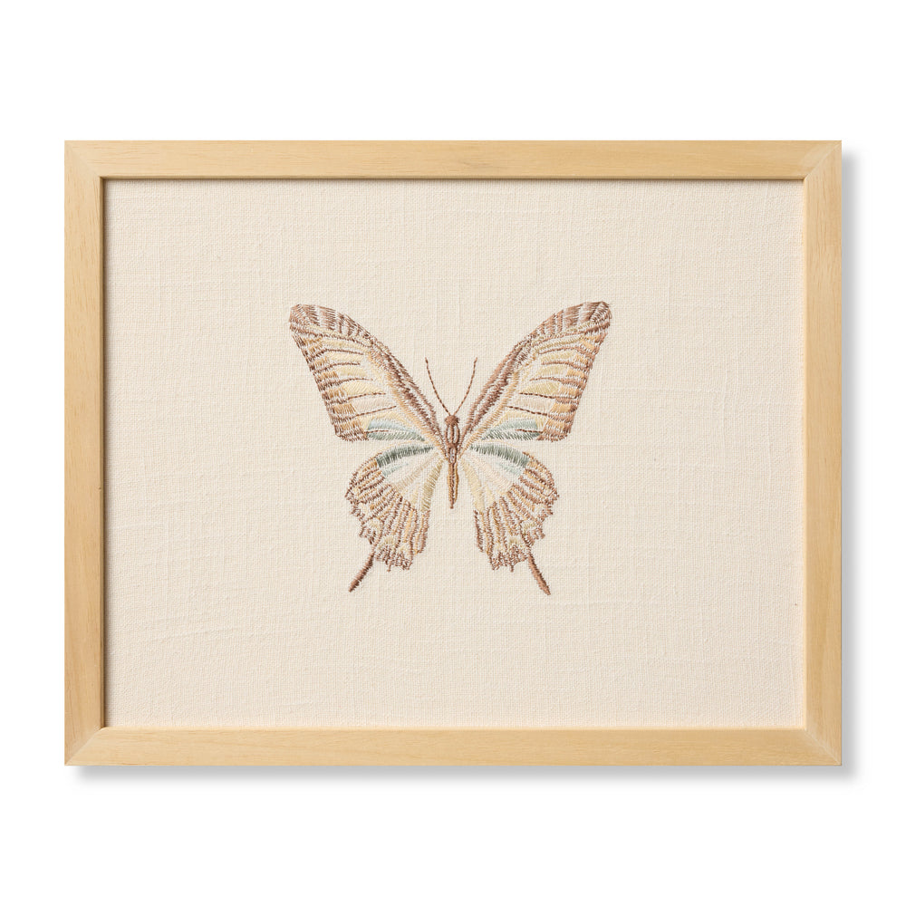 BUTBE Butterfly Beige Ivory / Brown Wall Art