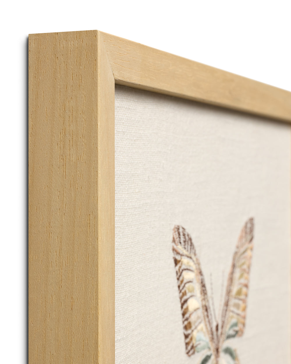 BUTBE Butterfly Beige Ivory / Brown Wall Art
