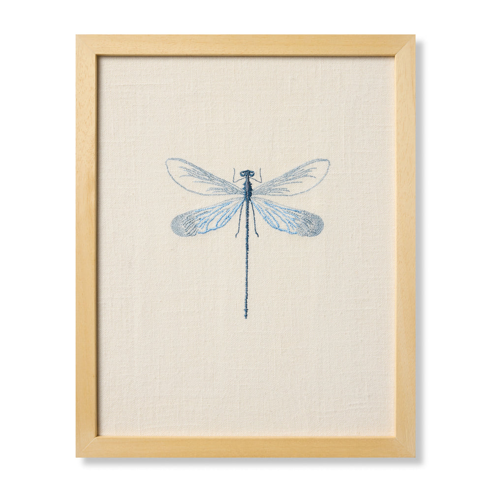 Dragonfly Blue Blue / Beige Wall Art (DRAGB)