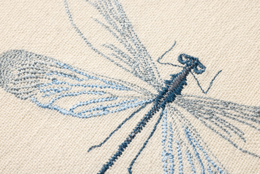 Dragonfly Blue Blue / Beige Wall Art (DRAGB)