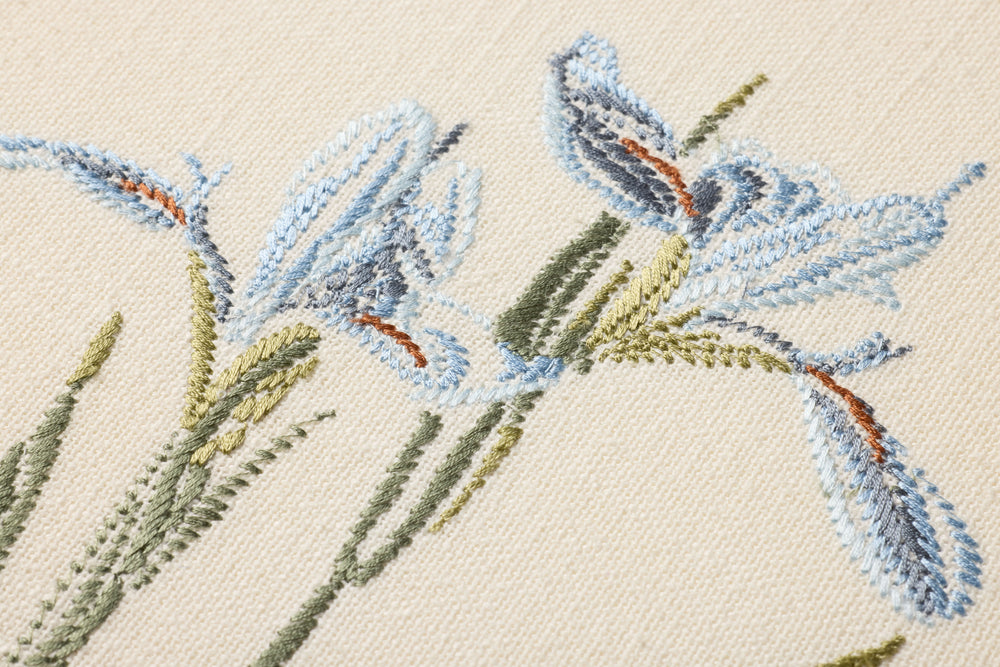 Iris Iris Blue Blue / Green Art mural