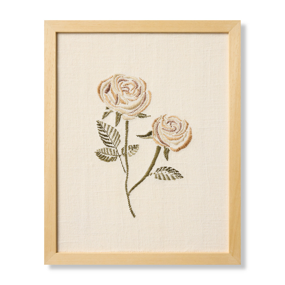Rose Bud Beige Beige / Green Wall Art (ROSBU)