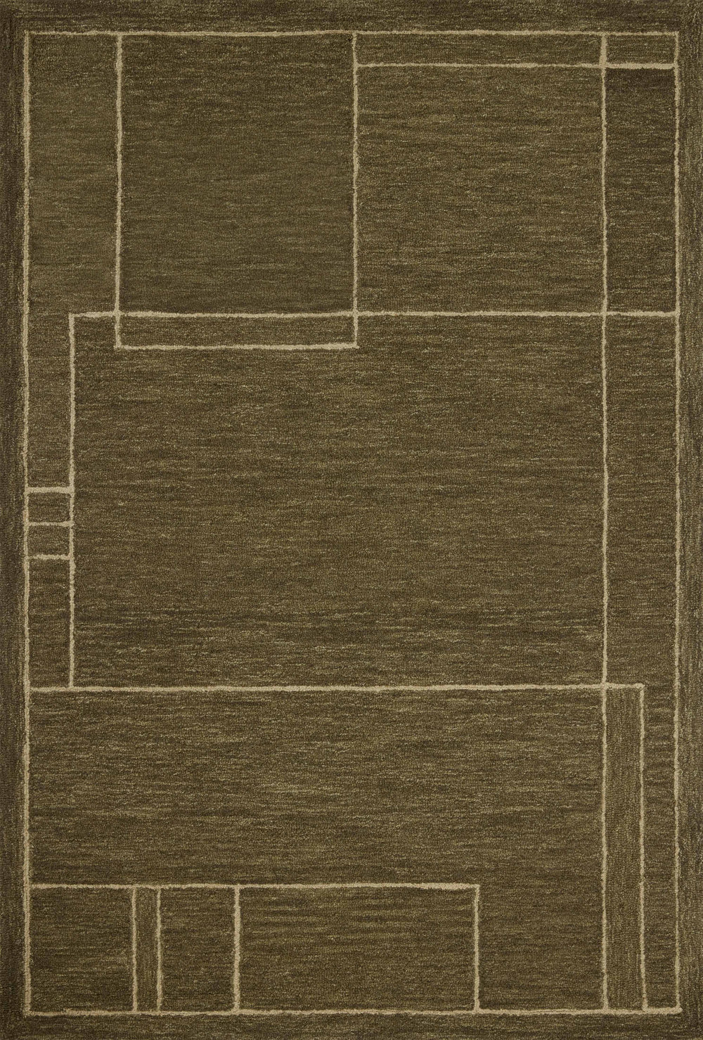 Bar-01 Barrow Olive / Natural Rug