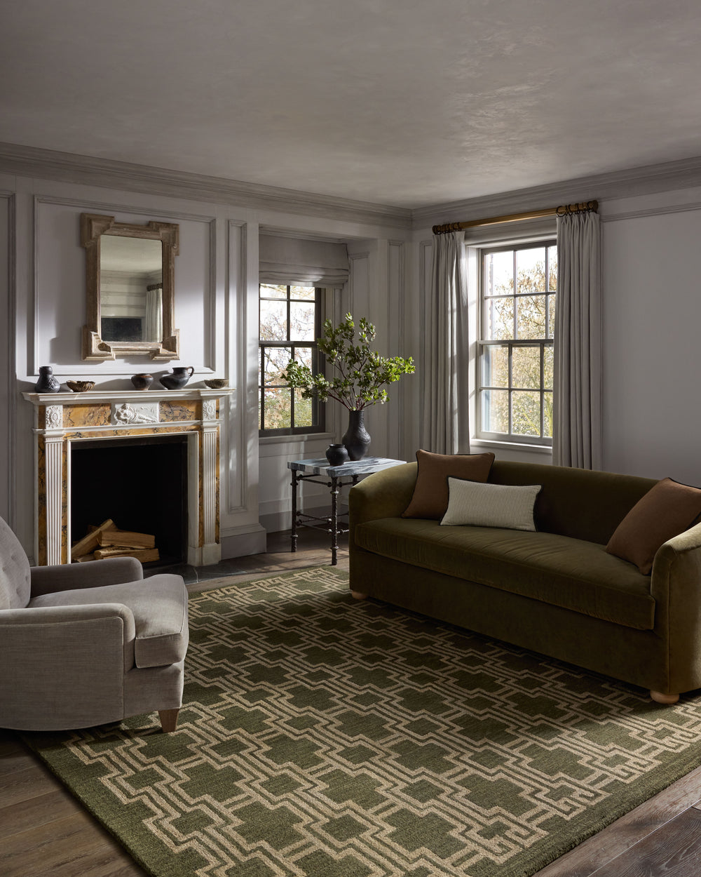 Bar-02 Barrow Moss / Beige Tapis