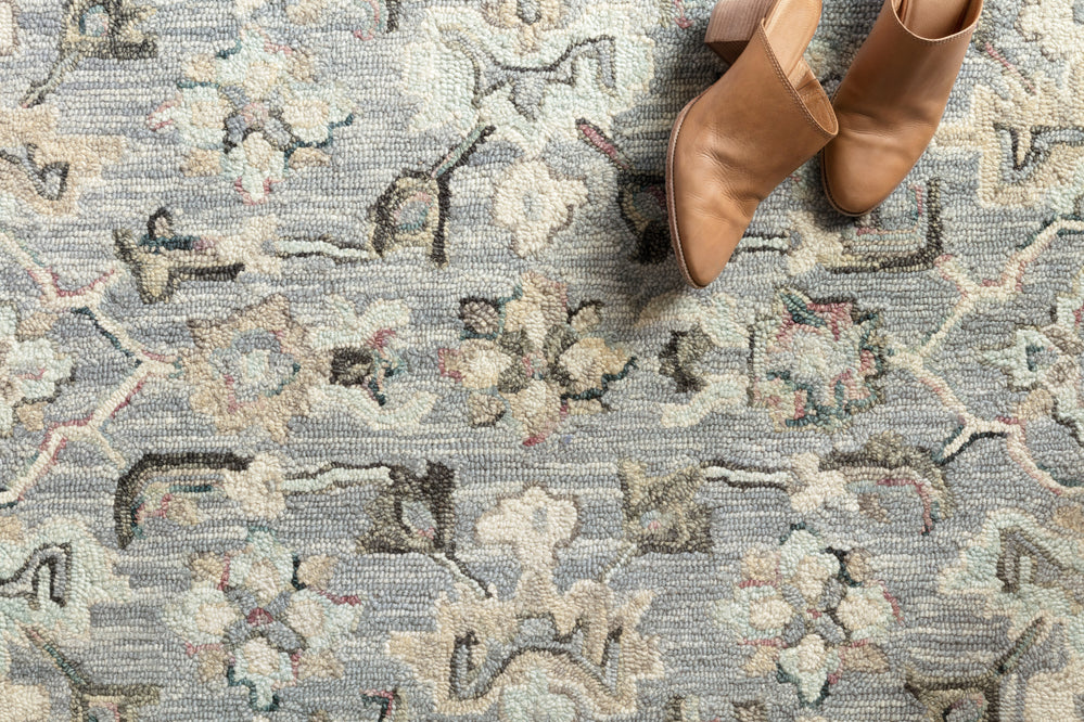 Tapis Beatty bleu clair / multicolore (BEA-04)