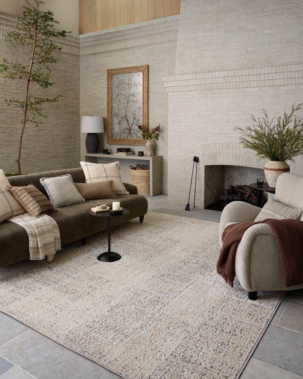 Tapis Bexley Naturel / Ardoise (BEX-03)