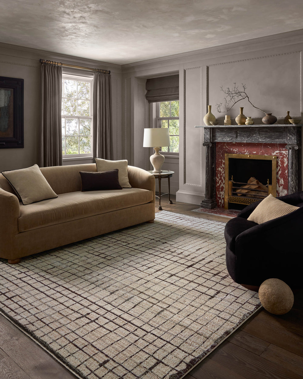 Bleecker Ivory / Charcoal Rug (BLE-01)