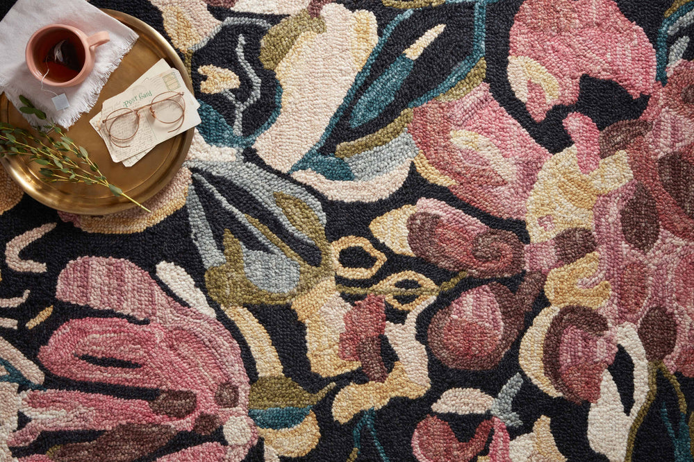 BLM-01 Loloi Belladonna Black / Berry Tapis
