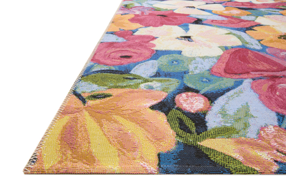 BOT-02 LOLOI Botanical Navy / Multi tapis
