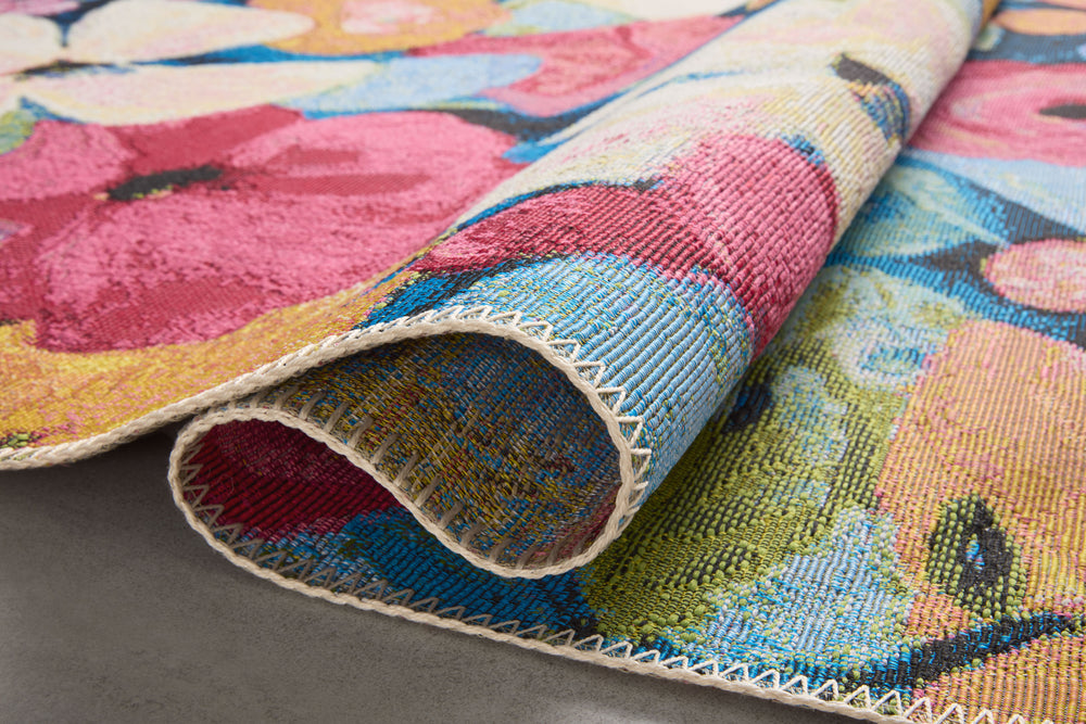 BOT-02 LOLOI Botanical Navy / Multi tapis