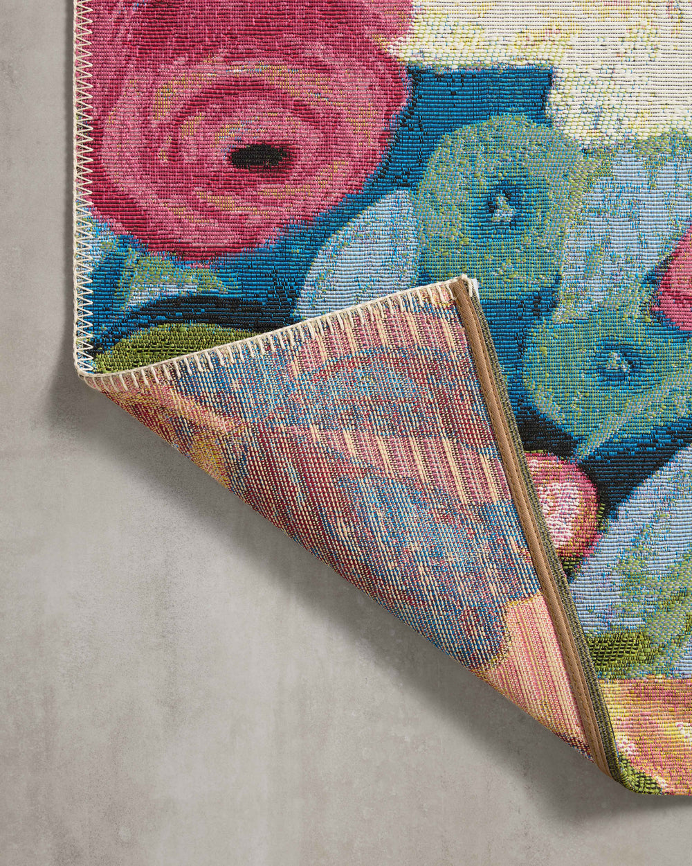 BOT-02 LOLOI Botanical Navy / Multi tapis