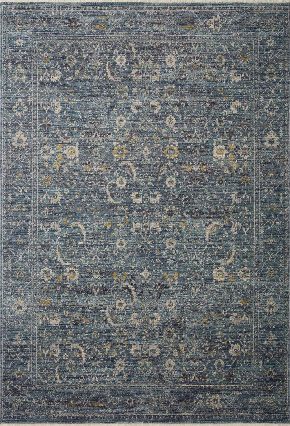 Bru-03 Loloi Bradbury Ocean / Gold Rug