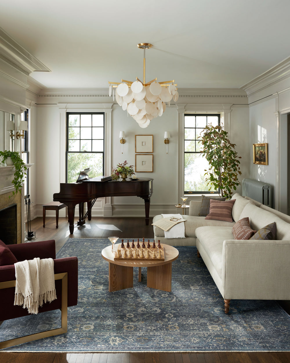 Bru-03 Loloi Bradbury Ocean / Gold Rug