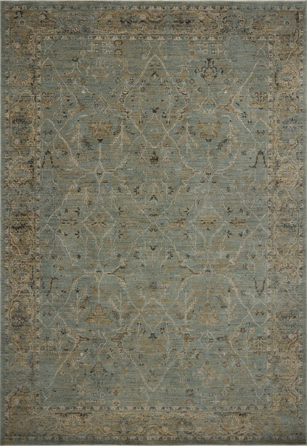 Briar Aqua / Olive Rug (BRR-02)