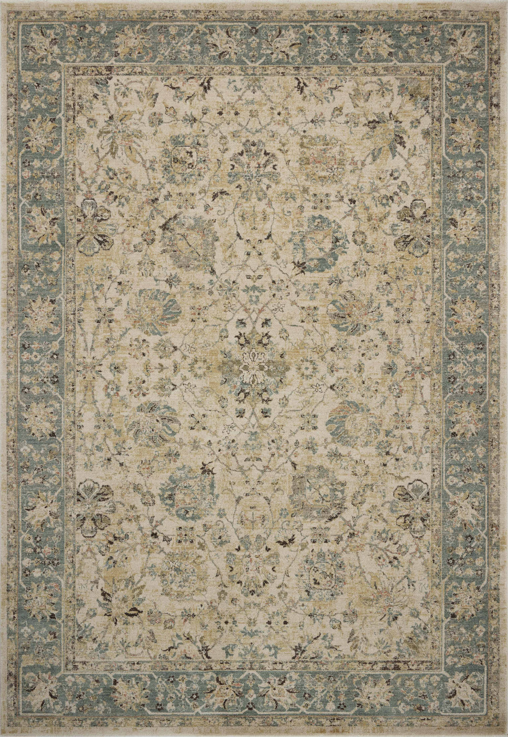 Tapis Briar Ant. Ivoire/Bleu (BRR-05)