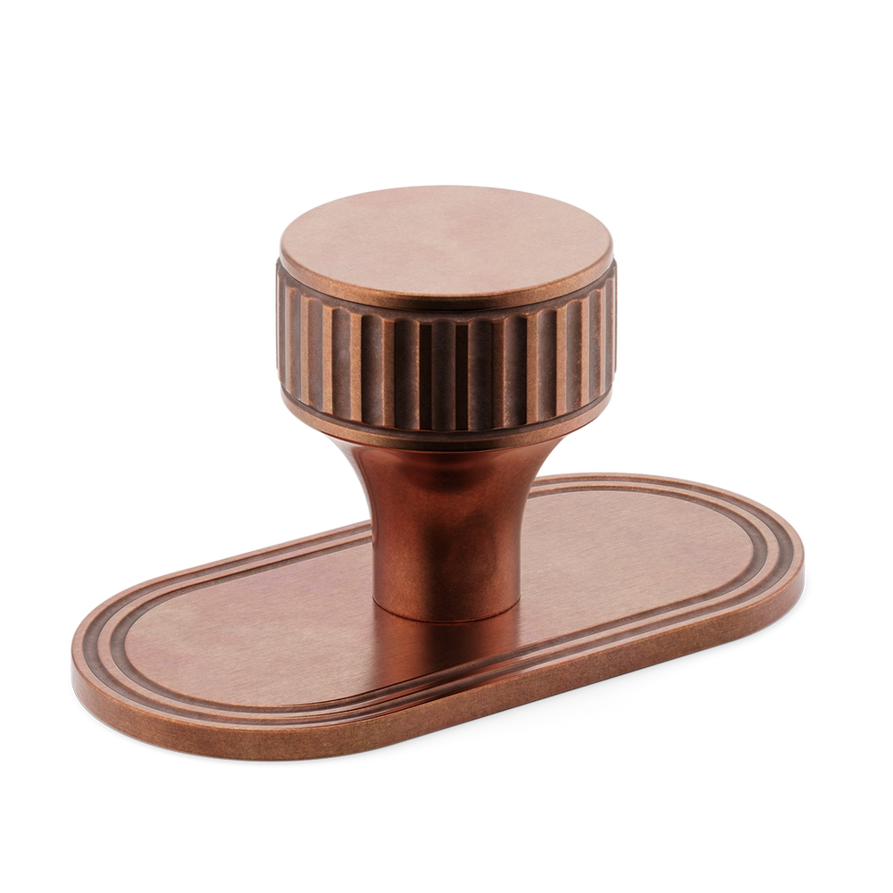 Armac_Martin_Barwick_Knob_With_Backplate_Aged_Copper