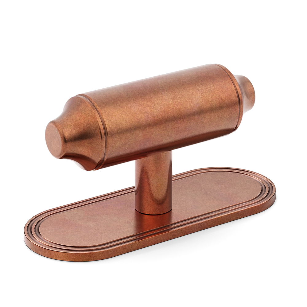 Armac_Martin_Barwick_T-Bar_Handle_With_Backplate_Plain_Aged_Copper