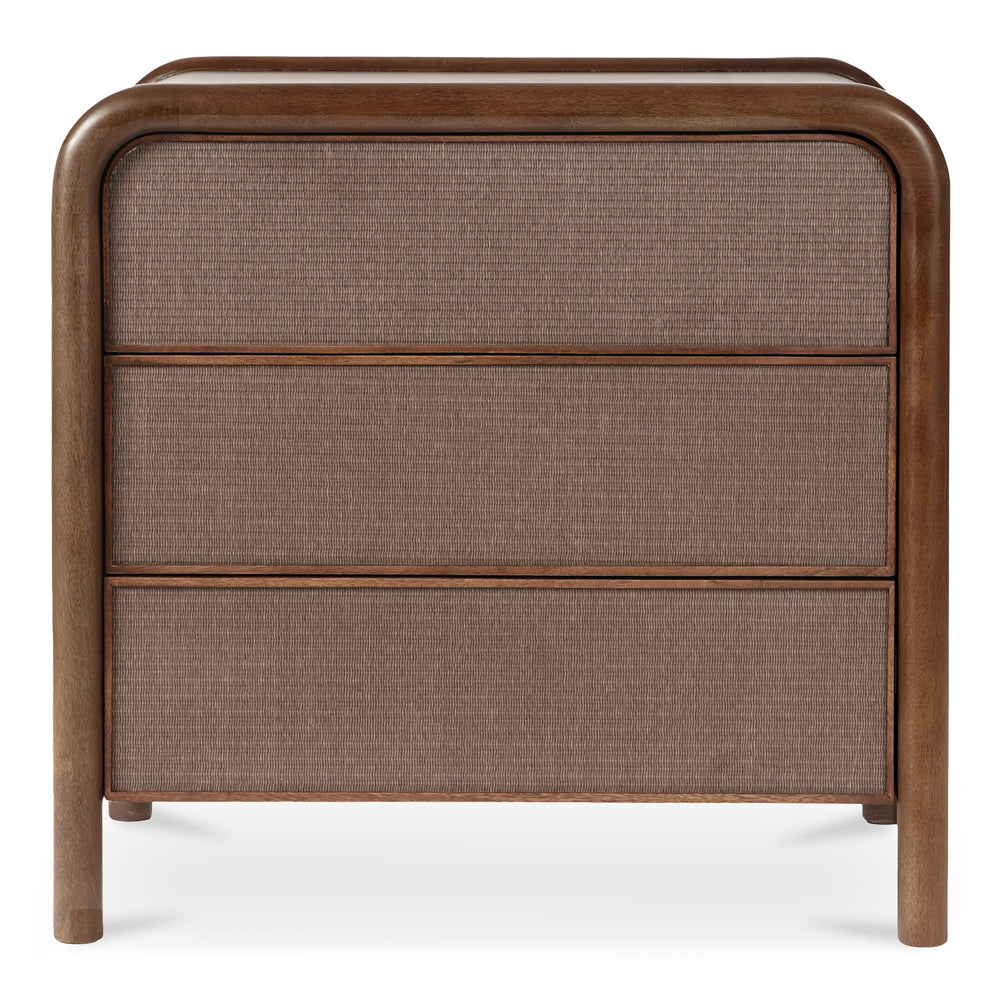 Rye 3 Drawer Nightstand Warm 