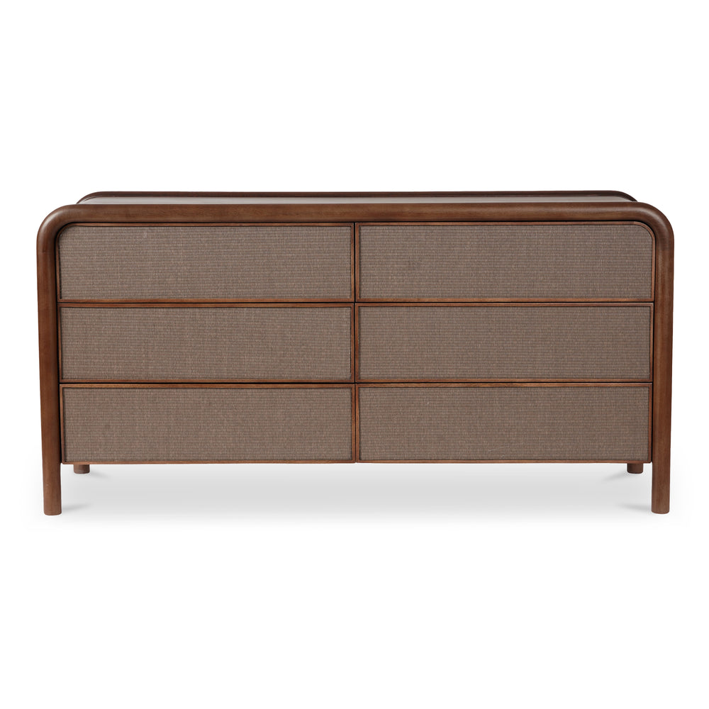 Rye 6 Drawer Dresser Warm 