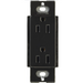 Lutron Claro Tamper-Resistant Duplex Receptacle, Decorator-Style Outlet, 15 Amp, Includes Shutter Mechanism, CARS-15-TR-BL,  Gloss Black - Union Lighting and Décor