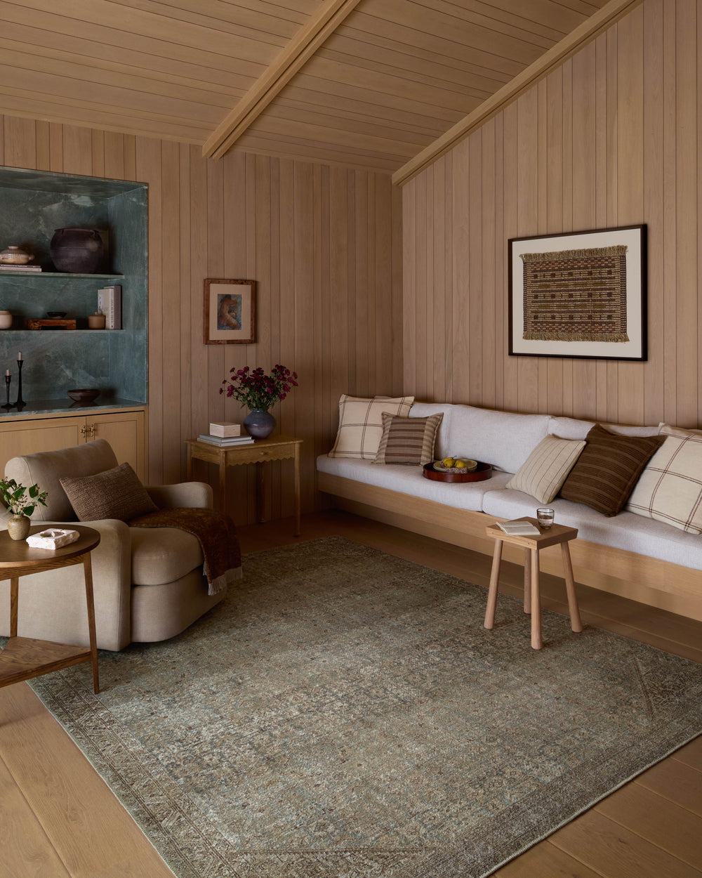 Cambria Aqua / Natural Rug (CBR-05)