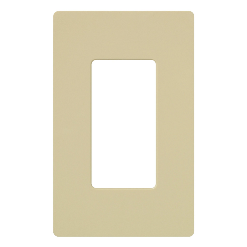 Lutron Claro 1 Gang Wall Plate for Decorator/Designer Paddle Switches and Dimmers, CW-1-IV, Gloss Ivory - Union Lighting and Décor