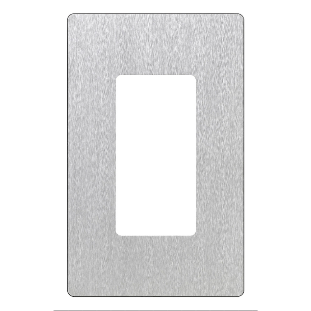 Lutron Claro 1 Gang Wall Plate for Decorator/Designer Paddle Switches and Dimmers, CW-1-SS, Gloss Stainless Steel - Union Lighting and Décor