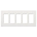 Lutron Claro 5 Gang Wall Plate for Decorator/Designer Paddle Switches and Dimmers, CW-5-WH, Gloss White - Union Lighting and Décor