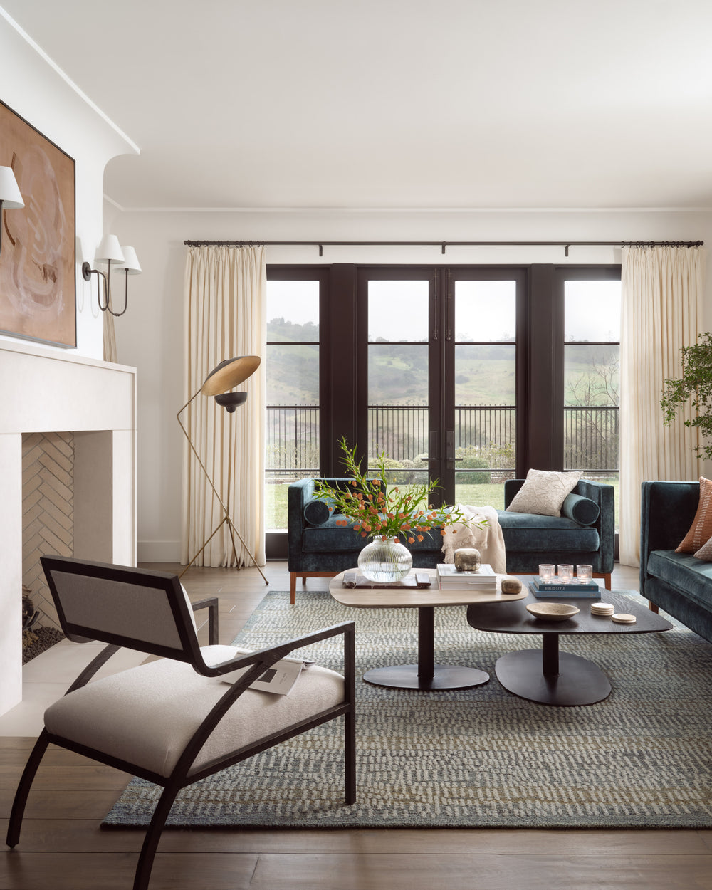 ELA-02 Elias Ocean / Oatmeal tapis