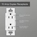 Lutron Claro Tamper-Resistant Duplex Receptacle, Decorator-Style Outlet, 15 Amp, Includes Shutter Mechanism, CARS-15-TR-WH, Gloss White, Features - Union Lighting and Décor