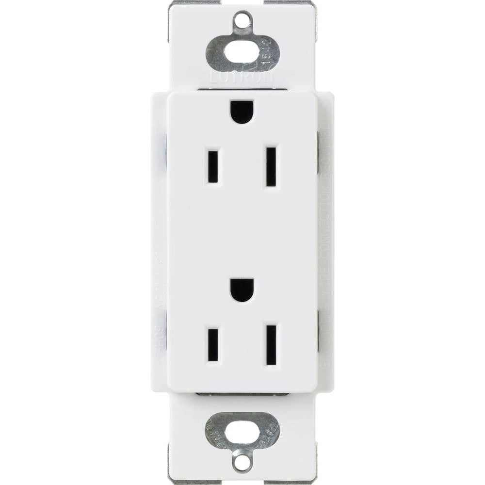 Lutron Claro Tamper-Resistant Duplex Receptacle, Decorator-Style Outlet, 15 Amp, Includes Shutter Mechanism, CARS-15-TR-BL,  Gloss Black - Union Lighting and Décor