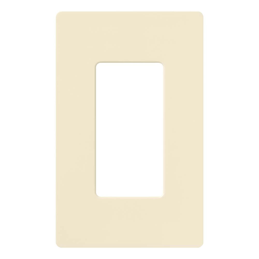 Lutron Claro 1 Gang Wall Plate for Decorator/Designer Paddle Switches and Dimmers, CW-1-AL, Gloss Almond - Union Lighting and Décor