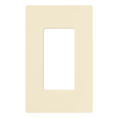 Lutron Claro 1 Gang Wall Plate for Decorator/Designer Paddle Switches and Dimmers, CW-1-AL, Gloss Almond - Union Lighting and Décor