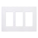 Lutron Claro 3 Gang Wall Plate for Decorator/Designer Paddle Switches and Dimmers, CW-3-WH, Gloss White - Union Lighting and Décor