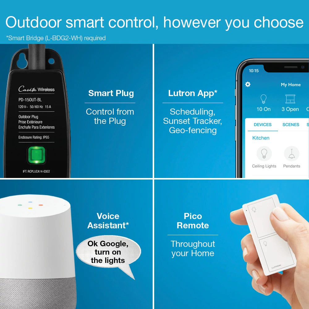 Lutron Caseta Smart Outdoor Plug — Union Lighting & Decor
