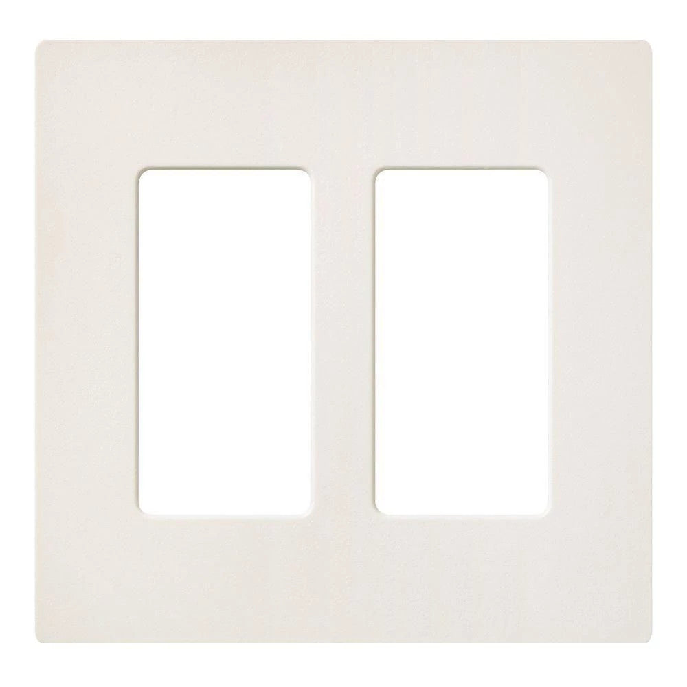 Lutron Claro 2 Gang Wall Plate for Decorator/Designer Paddle Switches and Dimmers, SC-2-BI, Satin Biscuit - Union Lighting and Décor