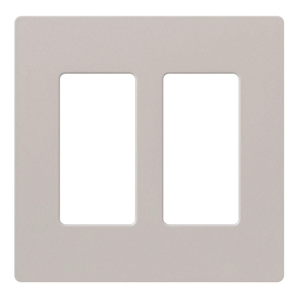 Lutron Claro 2 Gang Wall Plate for Decorator/Designer Paddle Switches and Dimmers, SC-2-TP, Satin Taupe - Union Lighting and Décor