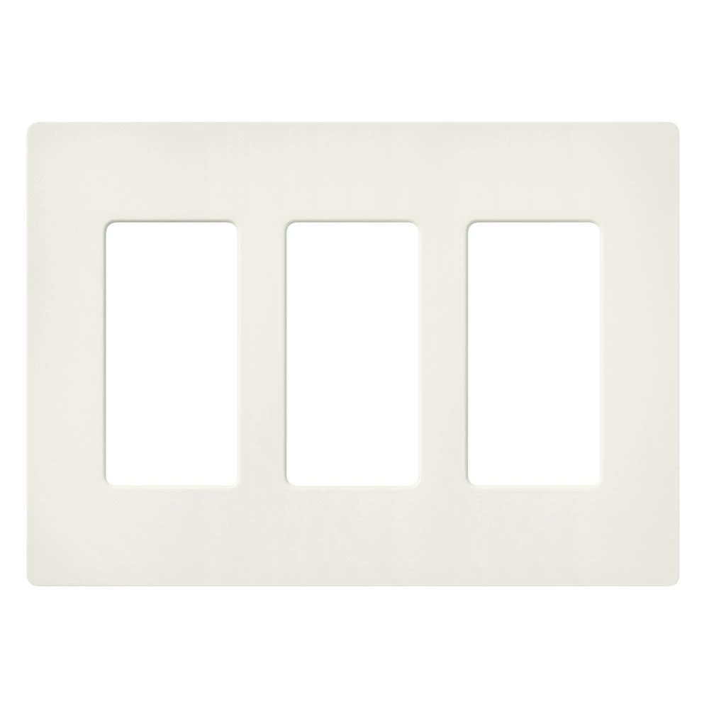 Lutron Claro 3 Gang Wall Plate for Decorator/Designer Paddle Switches and Dimmers, SC-3-BI, Satin Biscuit - Union Lighting and Décor