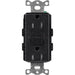 Lutron Claro Tamper-Resistant GFCI Duplex Receptacle, 15-Amp, Self-Testing, SCR-15-GFST-MN, Satin Midnight - Union Lighting and Décor