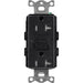 Lutron Claro Tamper-Resistant GFCI Duplex Receptacle, 20-Amp, Self-Testing, SCR-20-GFST-MN, Satin Midnight - Union Lighting and Décor