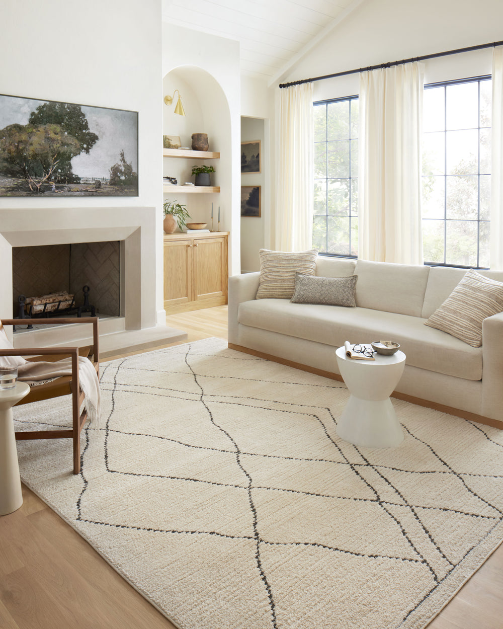 Fabian Ivory / Charcoal Rug (FAB-02)