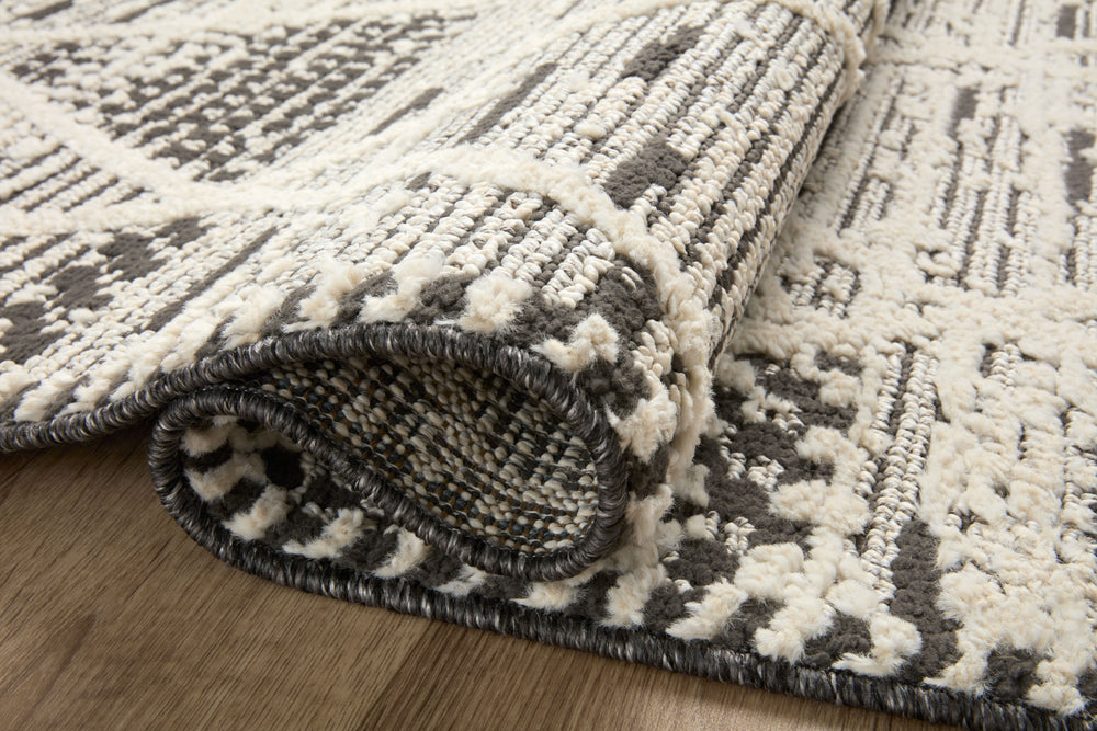 Fab-03 LOLOI Fabian Charcoal / Ivory Rug