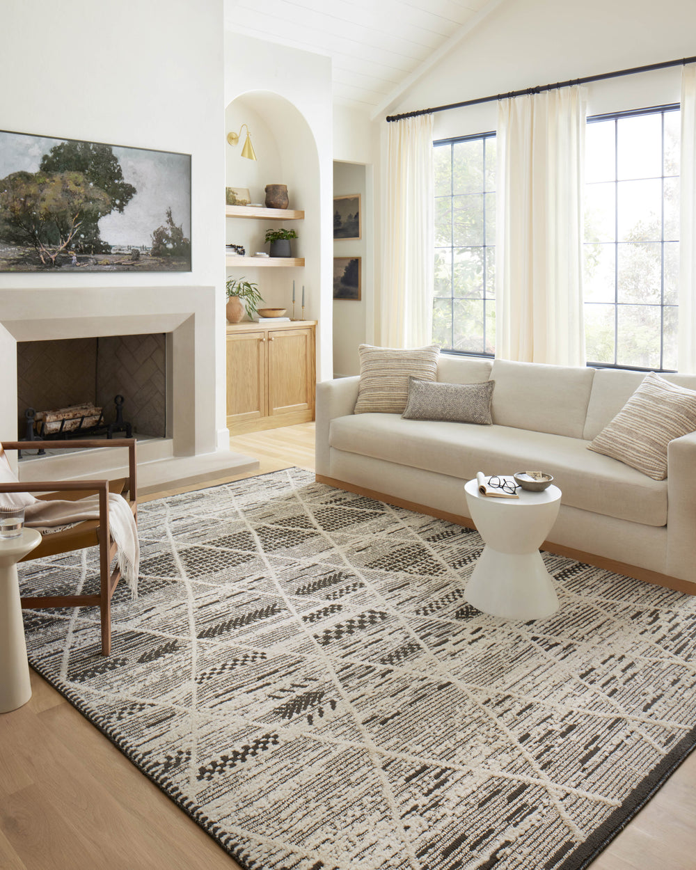 Fab-03 LOLOI Fabian Charcoal / Ivory Rug