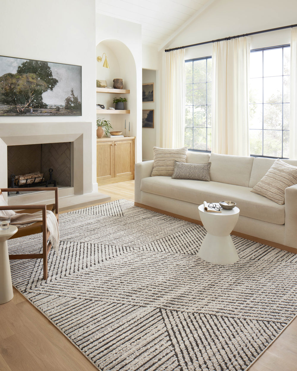 Fab-06 LOLOI Fabian Charcoal / Ivory Rug