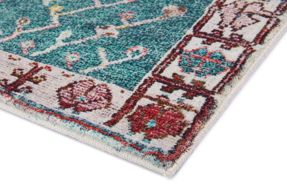 Fiona Rust / Green Rug (B20331)