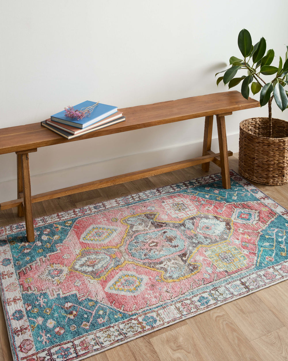 Fiona Rust / Green Rug (B20331)