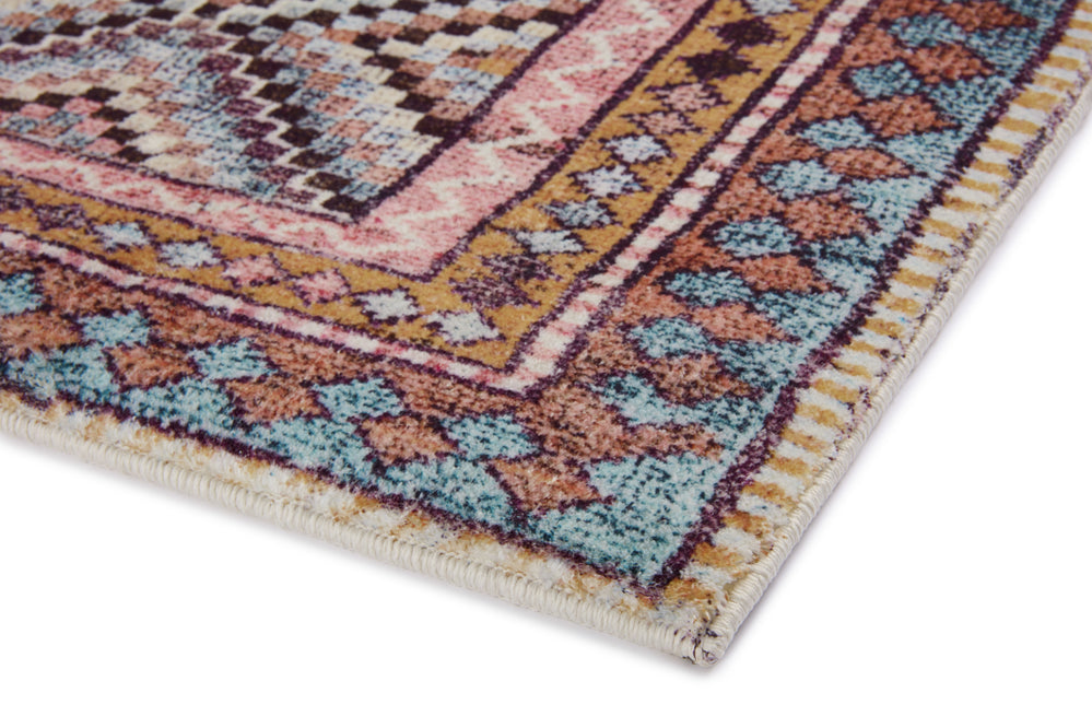 Fiona Coral / Blue Rug (B20345)