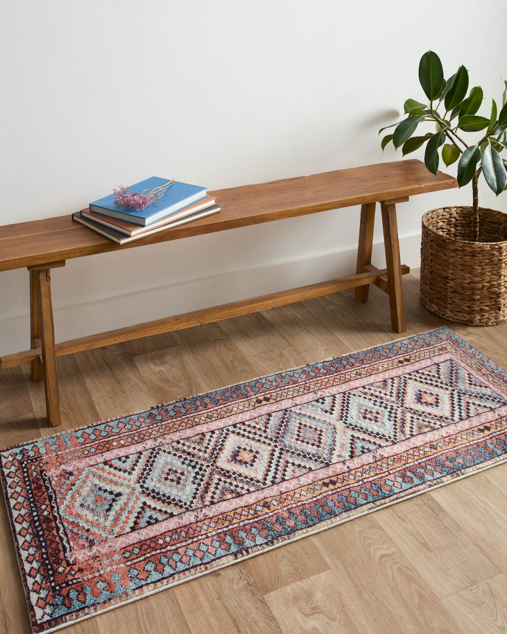 Fiona Coral / Blue Rug (B20345)