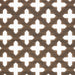  Small Cross Perforated Grille In Aluminium with Floral Rosettes on Coarse Mesh