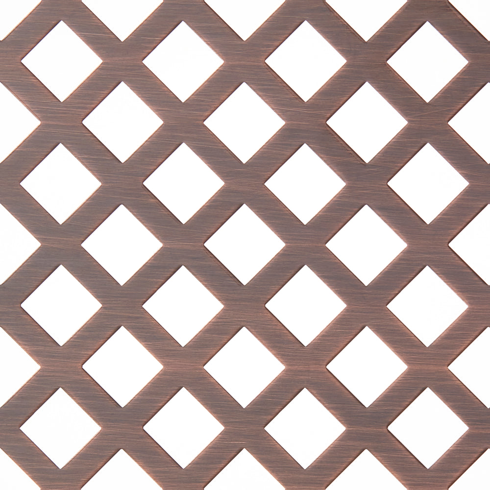  Diamond Perforated Grille In Aluminium with Coarse Mesh